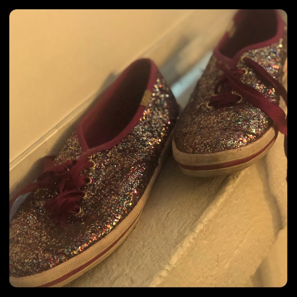 Kate Spade x Keds Pink Glitter Sneakers